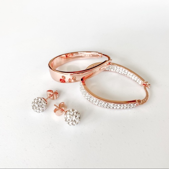 devin rose Jewelry Rose Gold Oval Hoop Earrings By Devin Rose